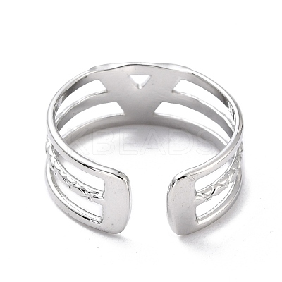 Tarnish Resistant Unisex 304 Stainless Steel Wide Band Finger Rings RJEW-L102-01P-1