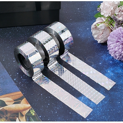 Holographic Laser Shining Bopp PET Plastic Scrapbook Decorative Adhesive Tapes AJEW-WH20010-47B-03-1