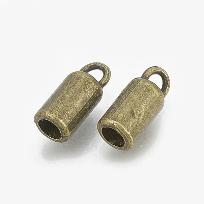 Tibetan Style Alloy Cord Ends TIBE-R315-01AB-FF-1