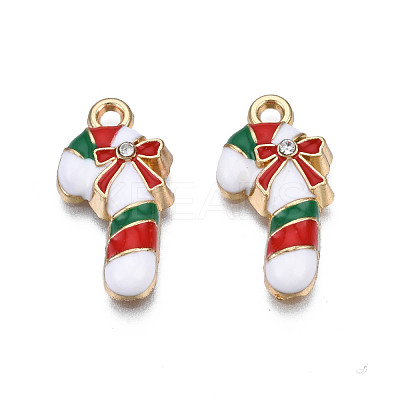 Rack Plating Alloy Enamel Pendants ENAM-N055-157-1
