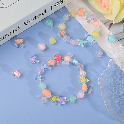 154Pcs Transparent Acrylic Beads Sets TACR-CA0001-27-1