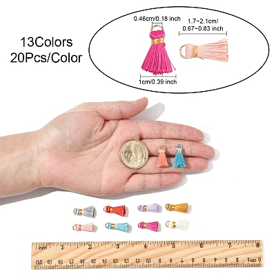 20Pcs Handmade Polycotton(Polyester Cotton) Tassel Decorations FIND-FS0003-27M-1