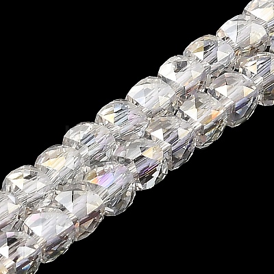 Electroplate Transparent Glass Beads Strands GLAA-C029-03B-01-1