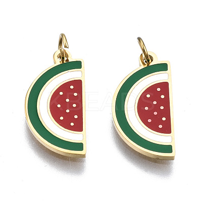 316 Surgical Stainless Steel Enamel Charms STAS-S116-409G-1