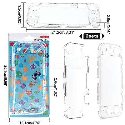 PC Plastic Crystal Clear Cover Case AJEW-WH0270-03A-1