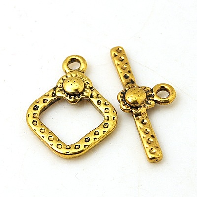 Mixed Tibetan Style Toggle Clasps TIBE-MSMC008-01AG-1