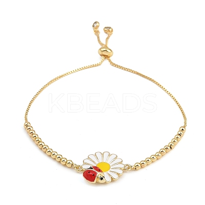 Brass Box Chain Slider Bracelets BJEW-P360-01G-1
