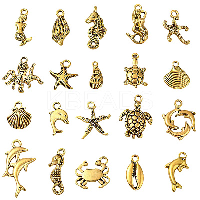 5Sets Tibetan Style Alloy Pendants Kits DIY-SC0029-59AG-1