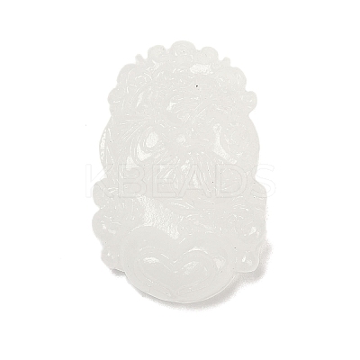 Natural White Jade Carved Pendants LS-G-S384-01C-1