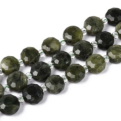 Natural Chinese Jade Beads Strands G-B153-A15-1