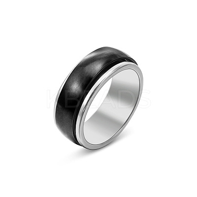 Rotatable 304 Stainless Steel Finger Rings FS-WGF1F3F-03-1