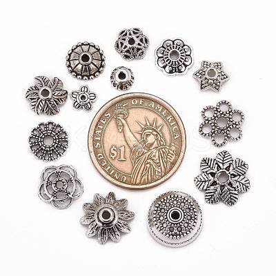 Mixed Style Tibetan Style Alloy Bead Caps X-TIBE-O006-26-1