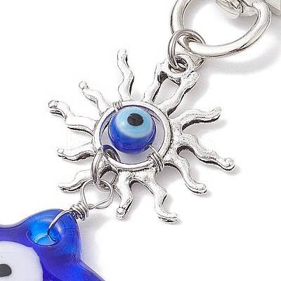Evil Eye Lampwork Pendant Decorations HJEW-JM01997-04-1