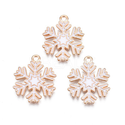 Christmas Style Alloy Enamel Pendants X-ENAM-Q442-68B-1