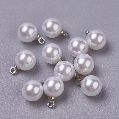 Resin Imitation Pearl Pendants RESI-WH0008-17D-1