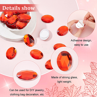 30pcs Self-Adhesive Acrylic Rhinestone Stickers FIND-FG0001-94C-1