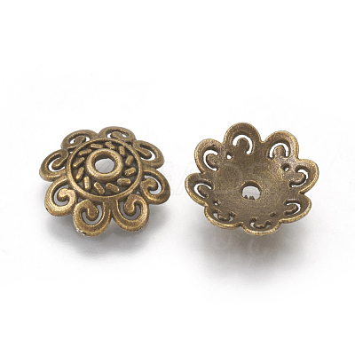 Tibetan Style Bead Caps TIBE-60309-AB-FF-1