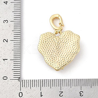 Brass Enamel Micro Pave Cubic Zirconia Pendants KK-U043-11G-01-1