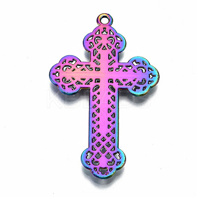 Rainbow Color Alloy Big Pendants PALLOY-S180-014-RS-1