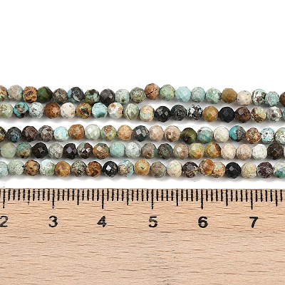 Natural HuBei Turquoise Beads Strands G-L628-B02-3mm-02-1