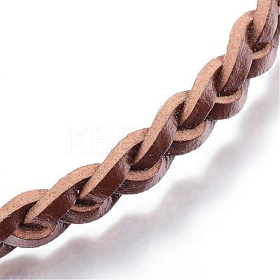 Adjustable Braided Leather Cord Bracelets BJEW-P099-21A-1