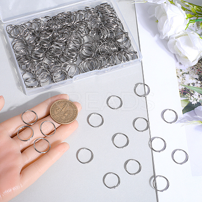 300Pcs 304 Stainless Steel Split Rings STAS-SP0001-66A-1