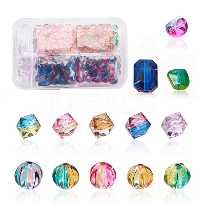 Wholesale Spray Painted Transparent Crackle Glass Beads 