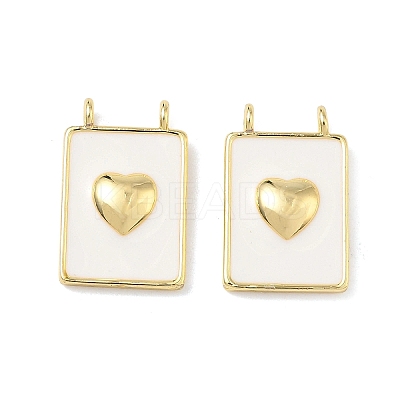 Brass Enamel Pendants KK-L256-34G-01-1
