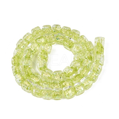 Foil Glass Beads FOIL-Q002-04G-1