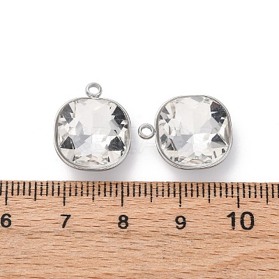 304 Stainless Steel Rhinestone Pendants STAS-B090-01P-05-1