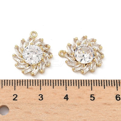 Brass Micro Pave Cubic Zirconia Pendants KK-L260-20G-1