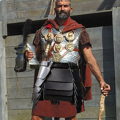 Medieval Viking PU Leather Belt Skirt AJEW-WH20077-031A-1
