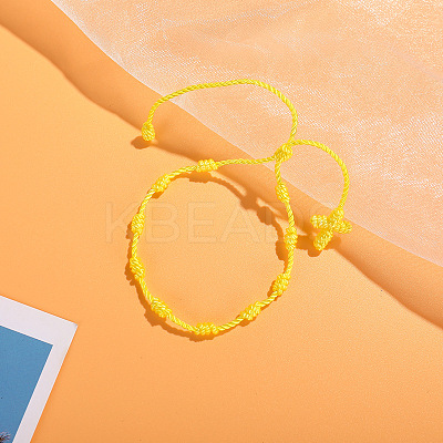 Cross Nylon Cord Braided Bead Bracelets WG2C716-16-1