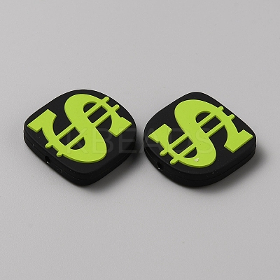 U.S. Dollar Food Grade Eco-Friendly Silicone Focal Beads LS-SIL-CJC0007-02C-1