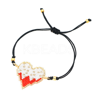 Glass Seed Beads Link Bracelets MB7256-1-1