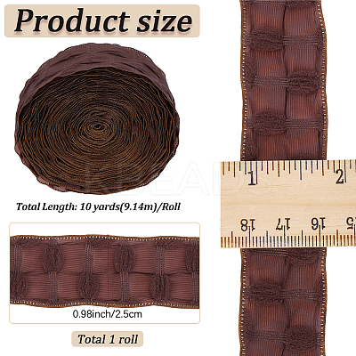 10 Yards Polyester Lace Trim Ribbon OCOR-WH20005-42A-1