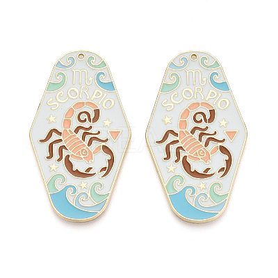 Rack Plating Alloy and Enamel Big Pendants X1-ENAM-T021-29H-1