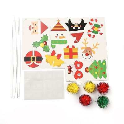 DIY Christmas Theme Paper Cake Insert Card Decoration DIY-H108-12-1