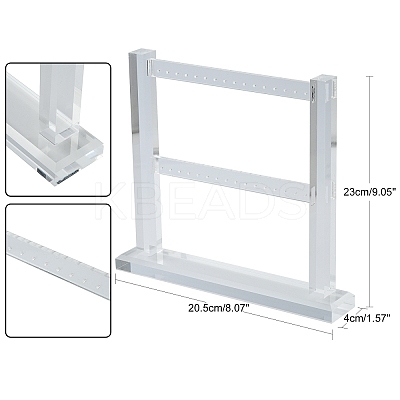Organic Glass Earring Stands Displays X-EDIS-E008-01-1