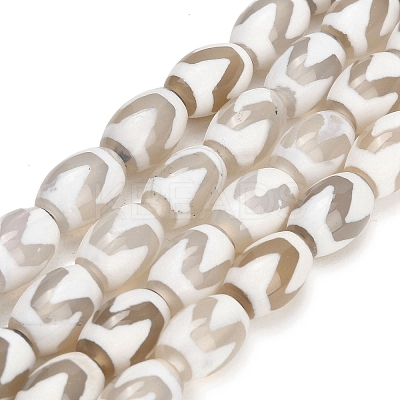 Tibetan Style dZi Beads Strands GG-CBA4812-C06-8X12MM-1