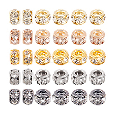 60Pcs 5 Styles Brass Spacer Beads KK-PH0011-20-1