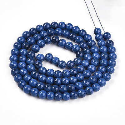 Baking Paint Glass Beads X1-DGLA-N013-8mm-10-1