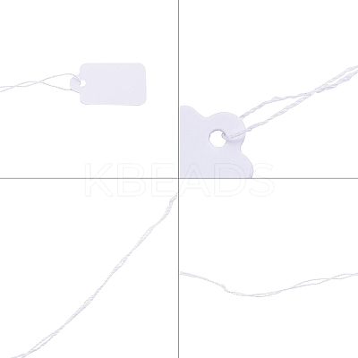 White Rectangle Jewelry Price Tags LS-X-TOOL-C003-02-1