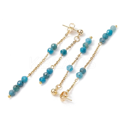 Natural Mixed Stone Ear Studs EJEW-JE05945-1