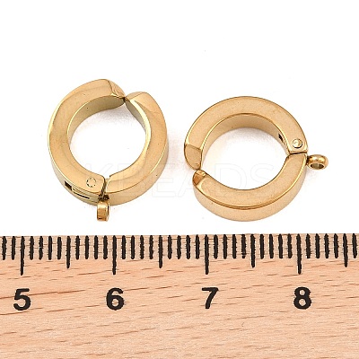 304 Stainless Steel Hoop Earrings Findings STAS-B121-03G-1