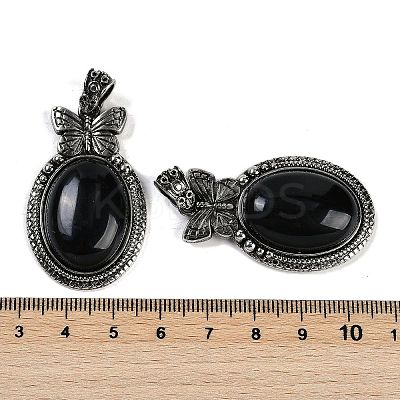 Natural Obsidian Pendants G-I370-09AS-08-1