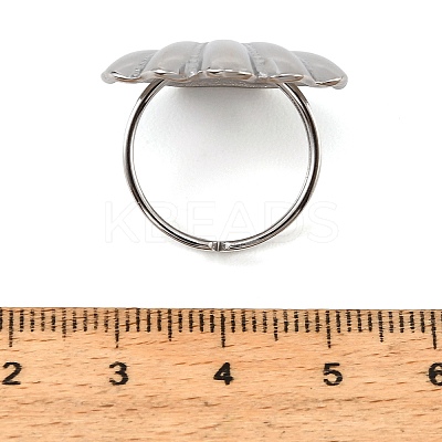 304 Stainless Steel Cuff Open Rings for Women SA-CBAF040-09P-1