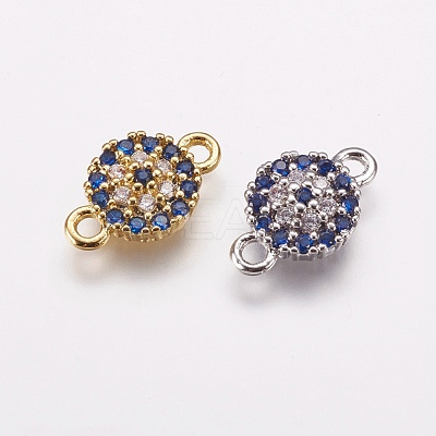Brass Micro Pave Cubic Zirconia Links ZIRC-E143-47-1