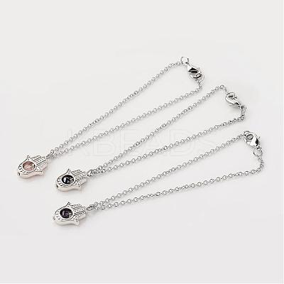 316 Surgical Stainless Steel Charm Bracelets BJEW-JB02364-1
