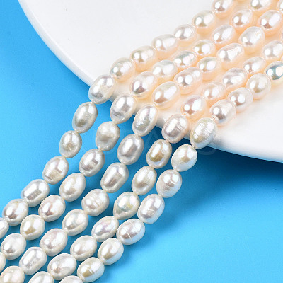 Natural Cultured Freshwater Pearl Beads Strands PEAR-N012-06G-1